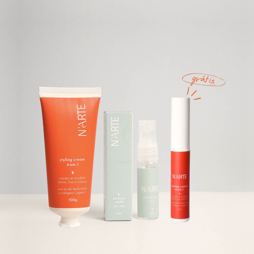 Kit Styling Cream + Perfume Capilar Chá Branco & Ganhe Styling To-go