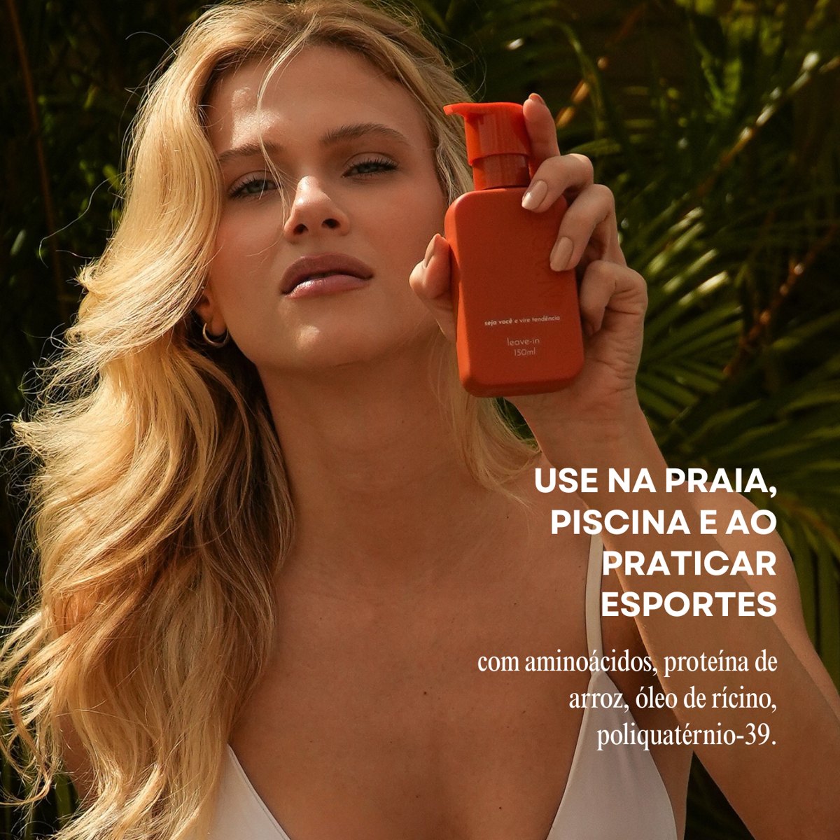 Use o leave-in na praia, na piscina e ao praticar esportes